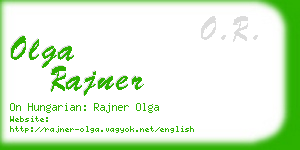 olga rajner business card